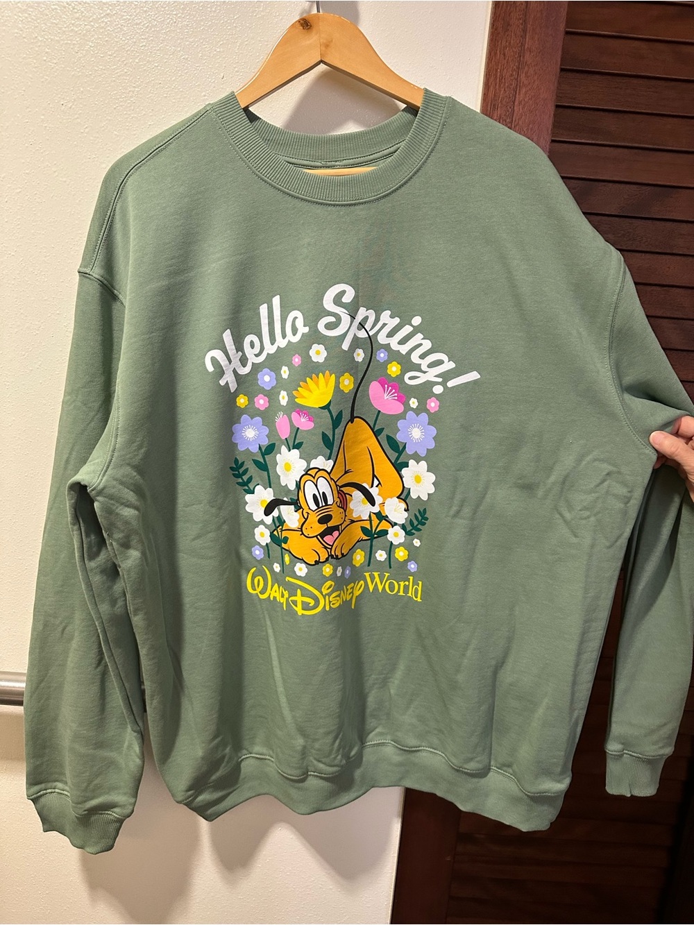 NWT Disney World “Hello Spring” Pluto Sweatshirt XL
